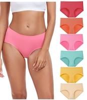 wirarpa Underwear Women Cotton Ladies Knickers Comfortable Pants for Women Full Coverage Briefs 6 Pack