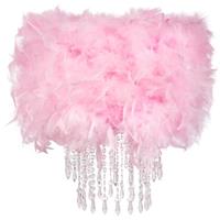 JQ-UK-Feather Lampshade with Acrylic Droplets
