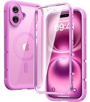 Diaclara Designed for iPhone 15 phone Case, Full Body Rugged Case with Built-in Touch Sensitive Anti-Scratch Screen Protector, with Camera Lens Protector for iPhone 15 6.1" (Frosted Clear)