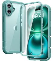 Diaclara Designed for iPhone 15 phone Case, Full Body Rugged Case with Built-in Touch Sensitive Anti-Scratch Screen Protector, with Camera Lens Protector for iPhone 15 6.1" (Frosted Clear)