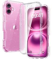 Diaclara Designed for iPhone 15 phone Case, Full Body Rugged Case with Built-in Touch Sensitive Anti-Scratch Screen Protector, with Camera Lens Protector for iPhone 15 6.1" (Frosted Clear)