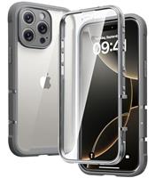 Diaclara Designed for iPhone 15 phone Case, Full Body Rugged Case with Built-in Touch Sensitive Anti-Scratch Screen Protector, with Camera Lens Protector for iPhone 15 6.1" (Frosted Clear)