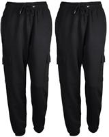 True Face Ladies Trousers Fleece Womens Joggers Cargo Combat Jogging Bottoms Casual Elasticated Women Sweatpants with Pockets Tracksuit Pants