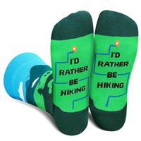 AGRIMONY Funny Golf Socks for Men Teens Boys - Id Rather Be Novelty Funky Crew Socks - Fun Crazy Cotton Socks Christmas Gifts