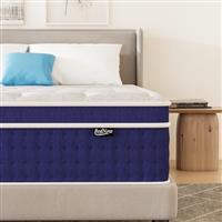 Bednew Mattresses, Memory Foam Hrbird Mattress, 7-Zone Support and Sleep Cool Single Mattress, Pressure Relieving Comfort Foam, Medium Firm Mattresses