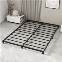 VERFARM Double King size Bed frame, Metal Bed 135x190 cm, 150x200 cm, 36 cm Height with Underbed storage, 4ft6, 5ft Metal Platform Bed Frame with Steel Slat Support, Easy Assembly, Black