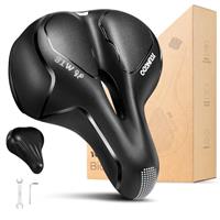 YOUNGDO Bicycle Saddle, Gel Bicycle Seat, Soft, Comfortable, Breathable, Shock-Absorbing, Ergonomic Bicycle Saddle with Waterproof Cover
