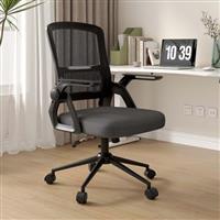 rattantree Office Chair Ergonomic Desk Chairs for Home 360 Swivel Rocking Function Computer Chair with 90 Flip-up Armrest Height Adjustable Mesh Chair with Padded Seat Cushion