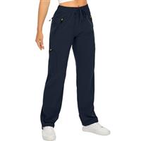 mosingle Women's Walking Cargo Trousers Lightweight Quick Dry UPF 50 Hiking Pants for Safari Travel Work Casual Golf Zip Pockets