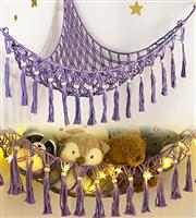Teddy Hammock Toy Storage Net - Soft Cuddly Plushies Cute Accessories for Stuffed Animals, Teddy Bear Hammock squishmallow Kawaii Kids Nursery Decoration Baby Bedroom Aesthetic Decor