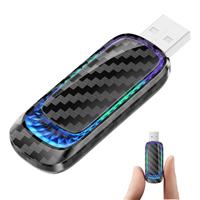 Wireless CarPlay Adapter & Android Auto Wireless Adapter - 2 in 1 Mini Adapter for Factory Wired CarPlay and Android Auto Cars, Ultra Low Delay, Multi-Color Ambient Light, Extension Cable USB C/A