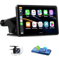 LAMTTO 7 inch Carplay Screen for Apple Carplay Android Auto Wireless, Mirror Link, Live Navigation, Siri G00gle Voice Assistant, Touchscreen, Bluetooth 5.0, AUX, FM