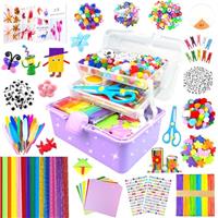 BNUZEIYI 3000 Arts and Crafts Supplies for Kids Craft Kit Craft Box with Pipe Cleaners Arts and Crafts for Kids Age 4-6, 6-8, 8-12 DIY School Supplies Materials Set Toys Gifts for Girls Boys Toddlers