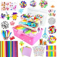 BNUZEIYI 3000 Arts and Crafts Supplies for Kids Craft Kit Craft Box with Pipe Cleaners Arts and Crafts for Kids Age 4-6, 6-8, 8-12 DIY School Supplies Materials Set Toys Gifts for Girls Boys Toddlers