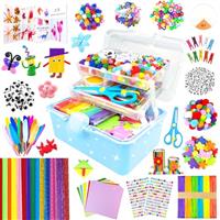 BNUZEIYI 3000 Arts and Crafts Supplies for Kids Craft Kit Craft Box with Pipe Cleaners Arts and Crafts for Kids Age 4-6, 6-8, 8-12 DIY School Supplies Materials Set Toys Gifts for Girls Boys Toddlers