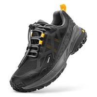 FitVille Mens Waterproof Hiking Shoes Extra Wide Width Non-Slip Walking Shoes Outdoor Trekking Trainers