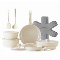 Redchef Ceramic Cookware Set, Removable Handle Pots and Pans Non Stick, Rv Cookware Set