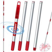 Fatmass Spinner Mop Handle Replacement Compatible with Vileda Mop Head, Turbo Spin/Turbo Smart/EasyWring Mop,Replace Stick Stainless Steel Adjustable 30"-58" for Easy Clean(Spin Mop and Base Exclude)