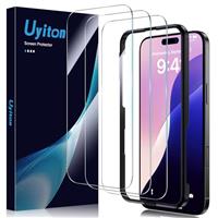 Uyiton Privacy Screen Protector for iPhone 16 Pro Max 6.9-Inch, 9H Tempered Glass Anti-Spy Film with Easy Installation Tool, Anti-Scratch, Bubble Free, Case Friendly, 2 Pack
