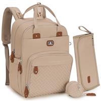 Dikaslon Changing Bag Backpack, Large Nappy Back Pack Multifunction Baby Bags with Portable Changing Mat, Pacifier Holder, and Stroller Straps, for Mom and Dad