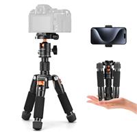 K&F Concept Mini Desktop Tripod, 20.5''/ 52cm Compact Desk Tripod with 360 Ball Head, 1/4'' Quick Release Plate for Camera Video Camcorder, Load up to 13.22 lbs/6 KG