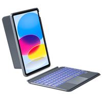 Inateck keyboard Case for iPad 10th Generation/A16 11th Generation 2025 11 inch, Detachable keyboard with Touchpad for iPad 10th Gen 2022 10.9 inch, 7-color Backlight, Portrait/Landscape, KB04112 Blue