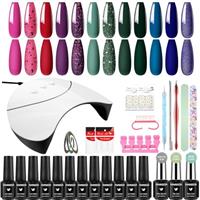 VANREESA Gel Nail Polish Set with Lamp Starter Kit Gifts for Women