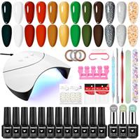 VANREESA Gel Nail Polish Set with Lamp Starter Kit Gifts for Women