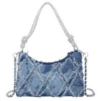 Milisente Giltter Clutch bag for Women Prom Wedding Handbag Shoulder Bag with Rhinestone Strap