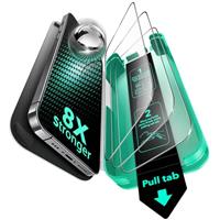 ESR 3 Pack 9H+ Glass for iPhone 14 Pro Screen Protector, [Military Grade Shatterproof & Longest Durable] Full Coverage Tempered Glass with Updated Easy Installation Tool
