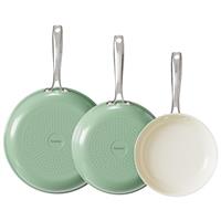 Redchef Ceramic Non Stick Egg Pans, Nonstick Frying Pan Skillet, Cooking Pan Non Toxic with Stay Cool Handle for Induction, PTFE & PFAS & PFOA Free, Dishwasher/Oven Safe