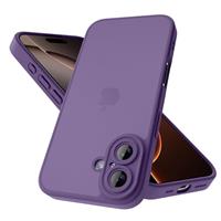Mootobo for iPhone 16 Plus Case 6.7 inch, Military-Grade Protection 360 Full Body Frosted Translucent Back Phone Cover, Anti-Fingerprint Slim Shockproof Phone Case for iPhone 16 Plus Grey