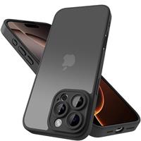 Mootobo for iPhone 16 Plus Case 6.7 inch, Military-Grade Protection 360 Full Body Frosted Translucent Back Phone Cover, Anti-Fingerprint Slim Shockproof Phone Case for iPhone 16 Plus Grey