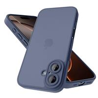 Mootobo for iPhone 16 Plus Case 6.7 inch, Military-Grade Protection 360 Full Body Frosted Translucent Back Phone Cover, Anti-Fingerprint Slim Shockproof Phone Case for iPhone 16 Plus Grey