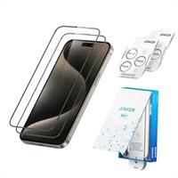 Anker 9H+ Glass for iPhone 15 PIus Screen Protector, Militar