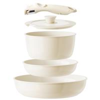 Redchef Ceramic Cookware Set, Removable Handle Pots and Pans Non Stick, Rv Cookware Set