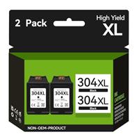 304XL Ink Cartridges Black High Yield Replacement for HP 304 Black Ink Cartridge Original for HP 304 XL, Printer Ink 304XL for DeskJet 2630 2632 2600 3760 3762 2622 3720 Envy 5032 5000 5010 5020 5030