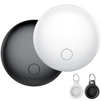 Air Tracker Tag-2 Pack, Item Finder Works with Find My App (iOS Only), Luggage Tracker for bags, Keys, Wallets, Replaceable Batteries Last 1 Year, 100dB Loud Beep, Worldwide Tracking, IP67 Waterproof