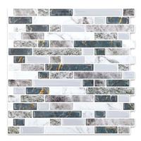 Yipscazo 12'' Stick on Vinyl Tiles for Kitchen