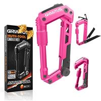 Locking Carabiner Clip 8 and 1 Multi Tool Heavy Duty Keychain Cool Pocket Gadgets Gifts for Men Cool Pocket Gadgets Outdoor Hiking Camping Accessories