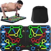 AERLANG Push Up Board, Foldable Fitness Training System 20 in 1 Multi Functional Home Gym Equipment for Upper Body Strength Training Burn Fat Sculpt Shoulders Chest Back Triceps