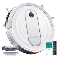 Airzeen Robot Vacuum Cleaner with Mop 4000Pa, Smart Navigation, Sweep/Vacuum/Mop 3-in-1, J10 Robotic Vacuum with Auto Carpet Boost, 3-inch Slim, WiFi/APP/Alexa/Remote, for Pet Hair Hard Floor Carpet