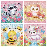 GHHKUD Diamond Art Kits for Kids with Frame, 5D Diamond Pain