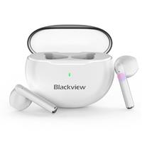 Blackview Wireless Earbuds, Airbuds 6 Bluetooth 5.3 Headphones in Ear with HiFi Stereo,4 ENC Noise Cancelling Mic Wireless Earphones 35H Playtime, Bluetooth Earbuds IPX7 Waterproof,White