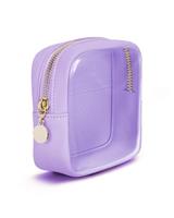 Clear Makeup Bag for Handbag, Mini Make Up Bag for Purse, Small Makeup Pouch for Women, Small Cosmetic Bag with Slip-in Pockets Vegan Leather (Patent Pending)