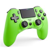CHEREEKI Controller for PS-4 Wireless Gamepad with Dual Vibration, Motion Sensors, Turbo, Touchpad, Stereo Headphone Socket, 600 mAh, Green