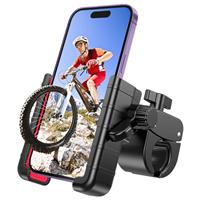 Bike Phone Mount Holder - Camera Friendly, Quick Install, Anti-fall, 360 Rotation | Compatible with iPhone & Android Smartphones (4.5-7.0 inches) | Perfect for Mountain Biking, Scooters & Dirt Bikes