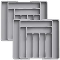 Lifewit Cutlery Drawer Organiser, Expandable Cutlery Tray for Kitchen Drawer, Adjustable Utensils and Silverware Holder