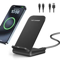 VNBBT Wireless Phone Charger for Android & Apple,20W Fast Charging Stand for iPhone 16/16 Pro/15/14/13/12/11/X/XR,15W Wireless Fast Charging Station for Samsung Galaxy S25/S24 Note Pixel LG etc.