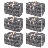 2/4/6 Pcs 105L Large Storage Bag, Thicken Oxford Cloth Large Moving Bag with Zips for Moving House Storage Clothes Bedding Duvet Quilt Blankets Waterproof Moving Totes Sturdy Storage Bags